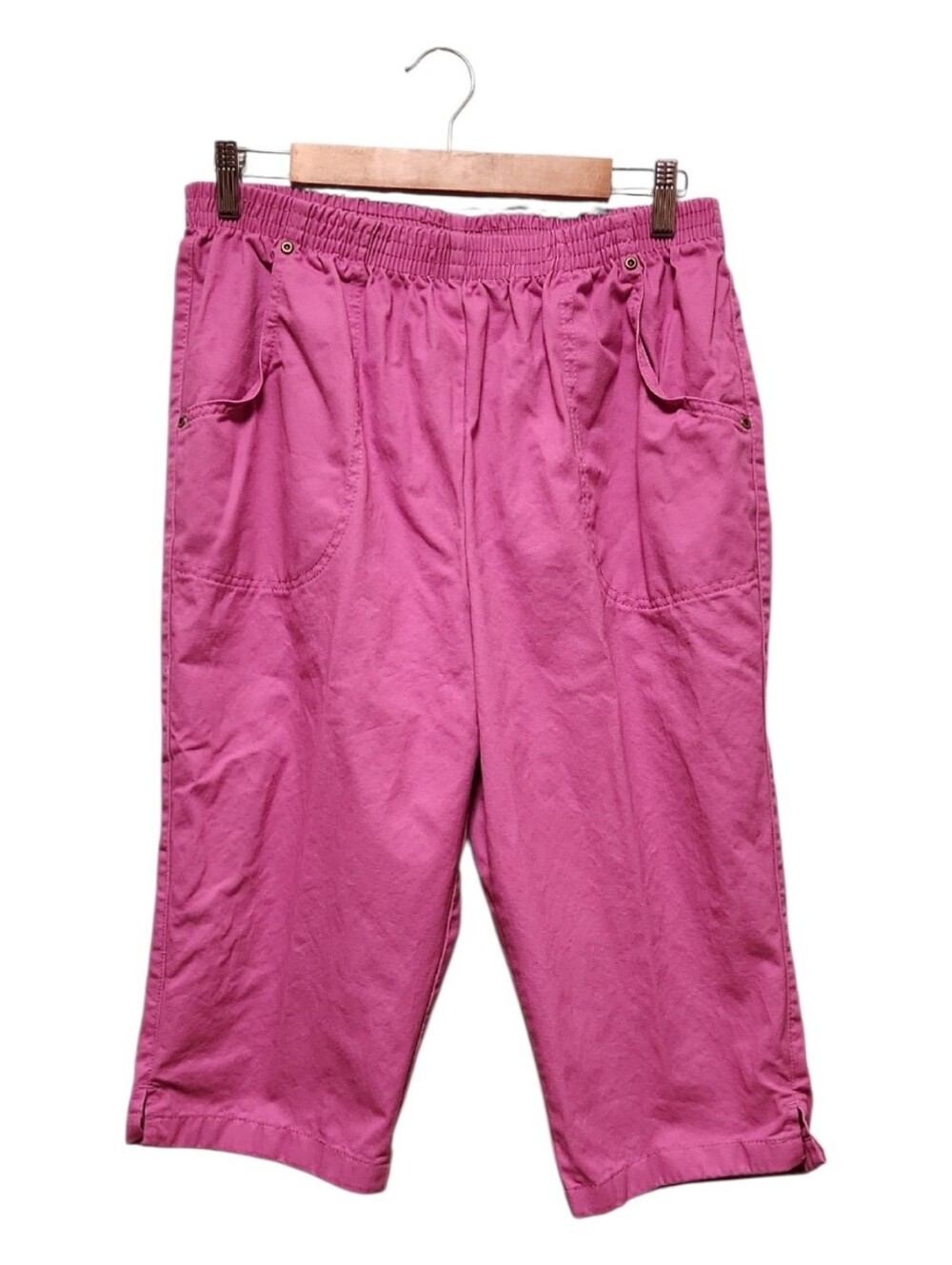 American Sweetheart - Bright Pink Elastic Waist Capri Pants